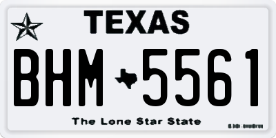 TX license plate BHM5561