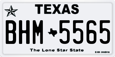TX license plate BHM5565