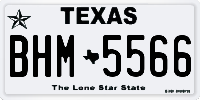 TX license plate BHM5566