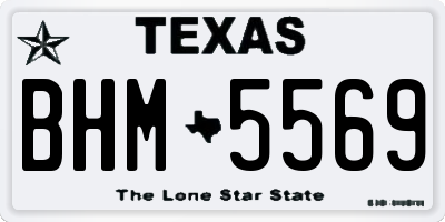 TX license plate BHM5569