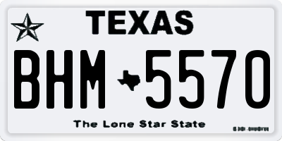 TX license plate BHM5570