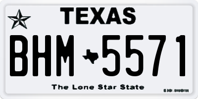TX license plate BHM5571