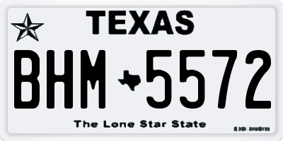 TX license plate BHM5572