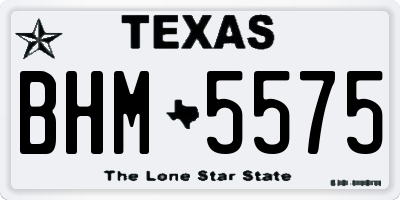 TX license plate BHM5575