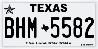 TX license plate BHM5582