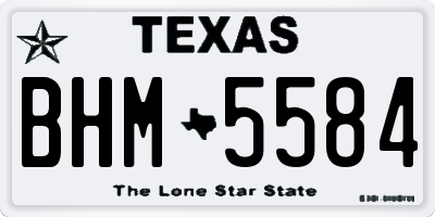 TX license plate BHM5584