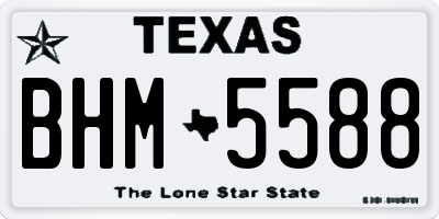 TX license plate BHM5588