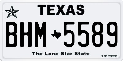 TX license plate BHM5589
