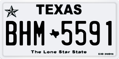 TX license plate BHM5591