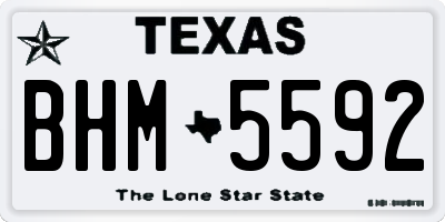 TX license plate BHM5592