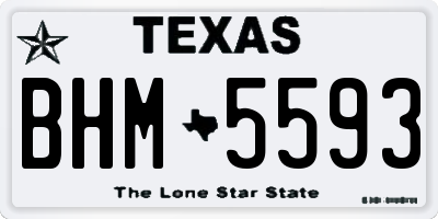 TX license plate BHM5593