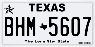 TX license plate BHM5607