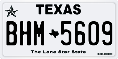TX license plate BHM5609