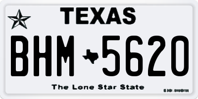 TX license plate BHM5620