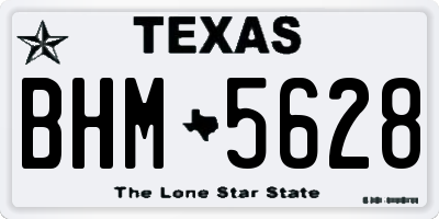 TX license plate BHM5628