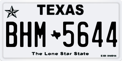 TX license plate BHM5644