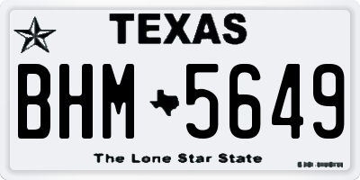 TX license plate BHM5649