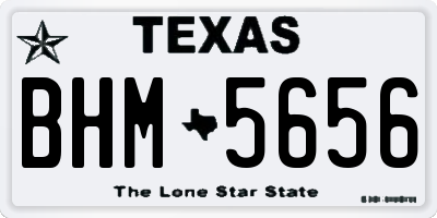 TX license plate BHM5656