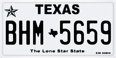 TX license plate BHM5659