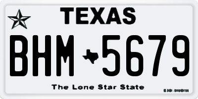 TX license plate BHM5679