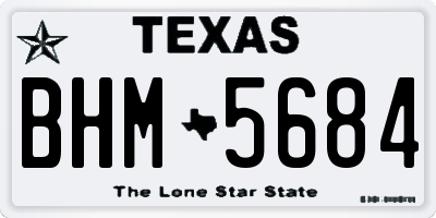 TX license plate BHM5684