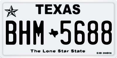 TX license plate BHM5688