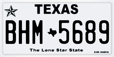 TX license plate BHM5689