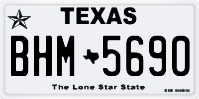 TX license plate BHM5690