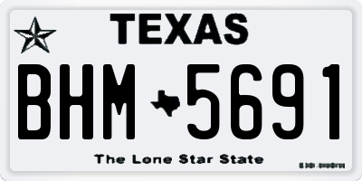 TX license plate BHM5691