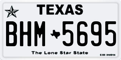 TX license plate BHM5695