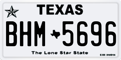 TX license plate BHM5696