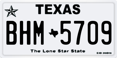 TX license plate BHM5709