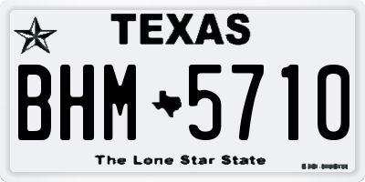 TX license plate BHM5710