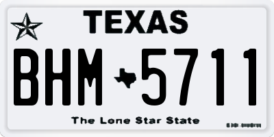 TX license plate BHM5711