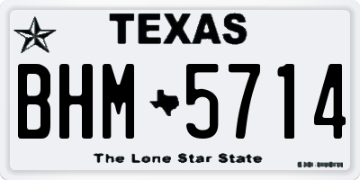 TX license plate BHM5714
