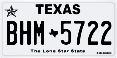 TX license plate BHM5722
