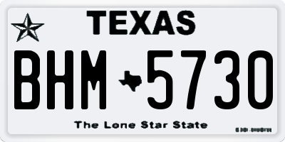TX license plate BHM5730