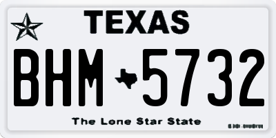 TX license plate BHM5732