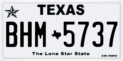 TX license plate BHM5737