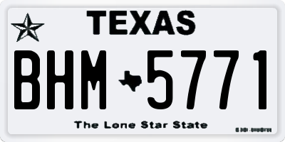 TX license plate BHM5771
