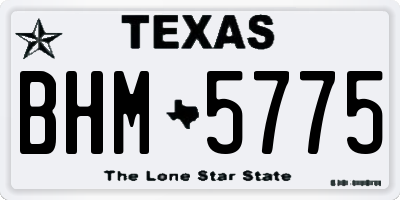 TX license plate BHM5775