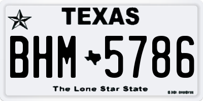 TX license plate BHM5786