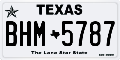 TX license plate BHM5787