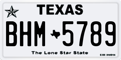 TX license plate BHM5789