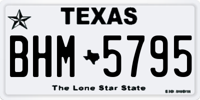 TX license plate BHM5795