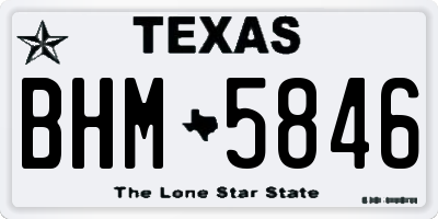 TX license plate BHM5846