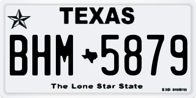 TX license plate BHM5879