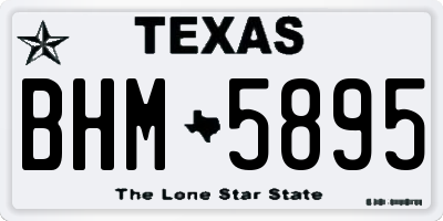 TX license plate BHM5895