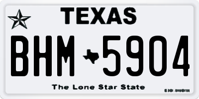 TX license plate BHM5904
