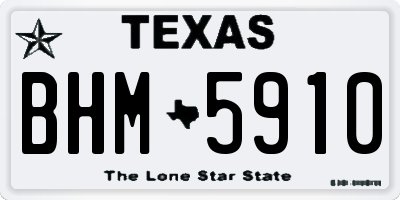 TX license plate BHM5910